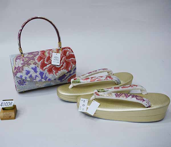 晴着用　バック草履セット キンワシ印 晴着用 バック草履セット キンワシ印（草履バッグセット 青藤
