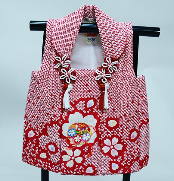 楽天市場】七五三 三歳 女児 被布コート 単品 正絹 総絞り 柄刺繍 陽気