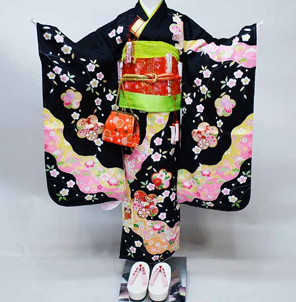 楽天市場】七五三 七歳 女児 正絹 着物 フルセット 着物は陽気な天使