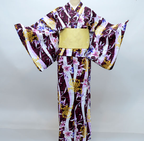 ［新品］LIP STAGEレディース浴衣花柄サイズ155cm〜168cm 浴衣 単品 仕立て上がり 女性用 綿100％ LIP STAGE フリーサイズ
