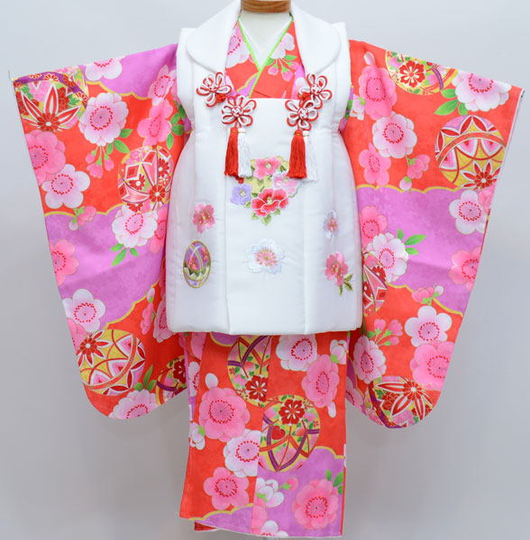から厳選した 3才 七五三 3歳 U 新品 株 安田屋 ポリエステル 祝着 千紫万紅 刺繍被布着物フルセット 女の子 女児 三歳 三才 Ldoocfzeidtx Adrm Com Br