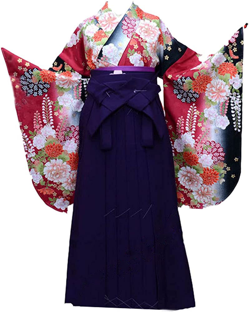 二尺袖着物袴フルセット 長襦袢も含む 無地袴 百花繚乱 卒業式にどうぞ！ 新品（株）安田屋  NO23698-5