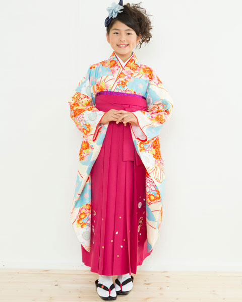 着物袴セット ジュニア用 145cm 154cm 着物ブランド 小町 卒業式にどうぞ 新品 株 安田屋 T Facul Ao