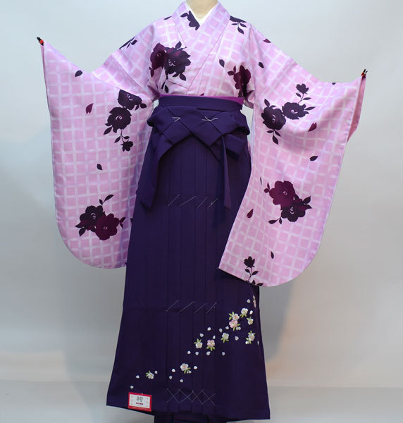 二尺袖 着物袴 フルセット 百花斉放 袴変更可能 ショート丈 NO29569