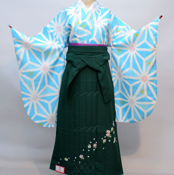 二尺袖 着物 袴フルセット 百花繚乱 袴変更可能 着物丈はショート丈 新品（株）安田屋 NO29710