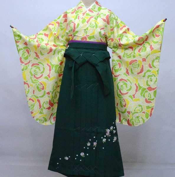 着物袴セット ジュニア用へ直し 135cm~143cm 百花斉放 袴色変更可能 卒業式 新品(株)安田屋 NO31788-02|安田屋呉服店