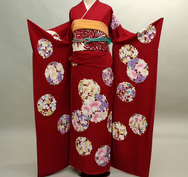 楽天市場】振袖 正絹 着物 オーダーメイド お仕立て込み 京友禅 黒地