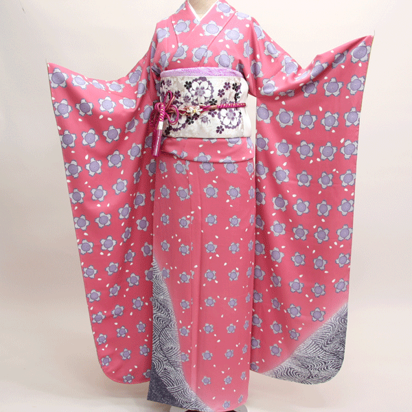 振袖 正絹 着物 仕立て上がり 京友禅 百花繚乱 ピンク 成人式 結納 婚式 新品(株)安田屋 NO169 NO1737|安田屋呉服店