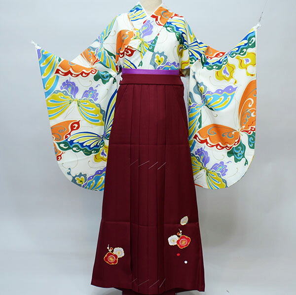 二尺袖 着物 袴フルセット 和風館 日本製 着物丈は着付けし易いショート丈 袴変更可能 卒業式 新品（株）安田屋 NO34472｜安田屋呉服店