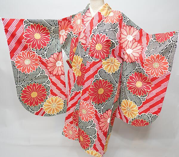 二尺袖着物 単品 仕立て上がり 大正浪漫 着物丈はショート丈 卒業式 新品（株）安田屋 NO19325-3｜安田屋呉服店 11,396円