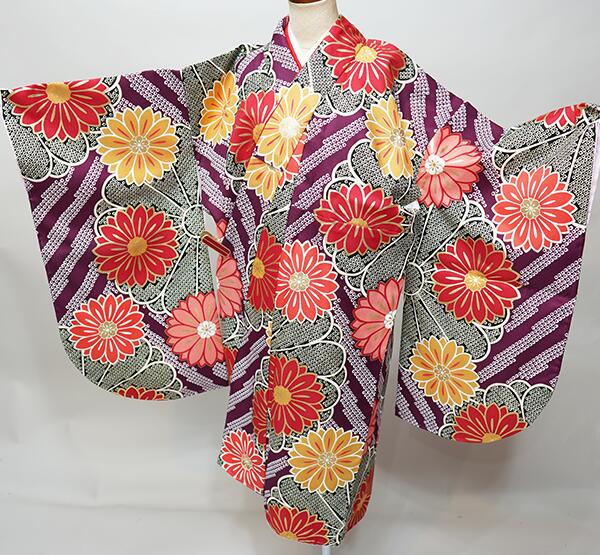 二尺袖着物 単品 仕立て上がり 大正浪漫 着物丈はショート丈 卒業式 新品（株）安田屋 NO19324-3｜安田屋呉服店