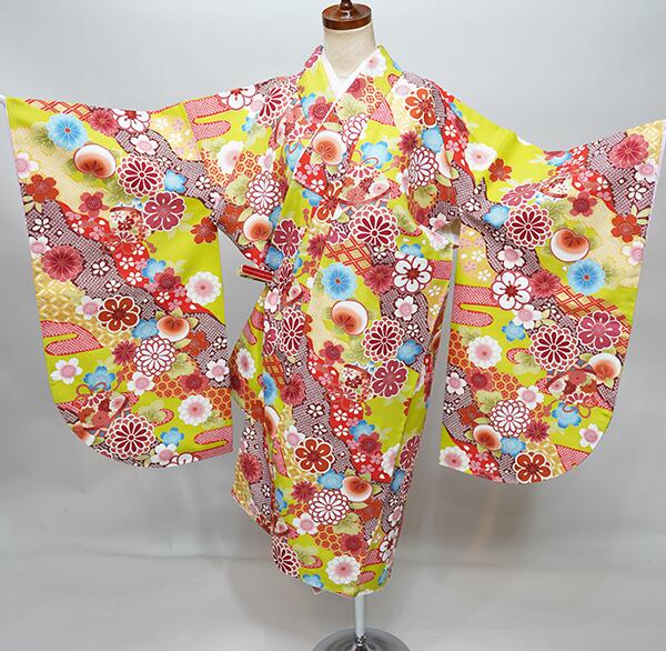 二尺袖着物 単品 仕立て上がり 大正浪漫 着物丈はショート丈 卒業式 新品(株)安田屋 NO230125-3|安田屋呉服店