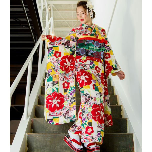 楽天市場】振袖・帯・襦袢3点セット 和遊日 wayu-bi 成人式 黄緑色