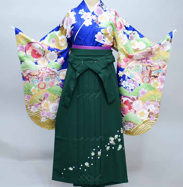 二尺袖 着物 袴フルセット HL 着物はショート丈 うぐいす色 袴変更可能 楽天市場】二尺袖 着物 袴フルセット From KYOTO 着物丈は着付け