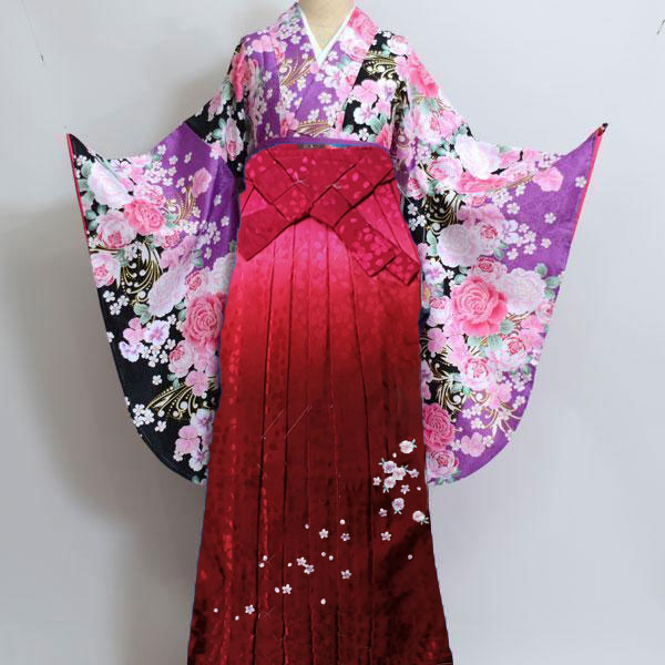 楽天市場】二尺袖 着物 袴フルセット 百花繚乱 刺繍ぼかし袴 新品（株 
