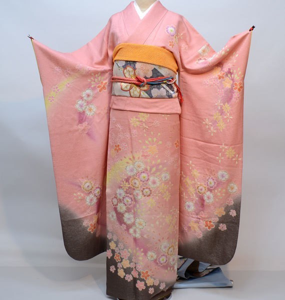 振袖 御召しもの フルセット 正絹 百花繚乱 小物まで20点一揃え完全揃う 7昼日なか賃貸  成年者式 御芽出度 結納にどうぞ（株）安田屋【賃貸】R29718