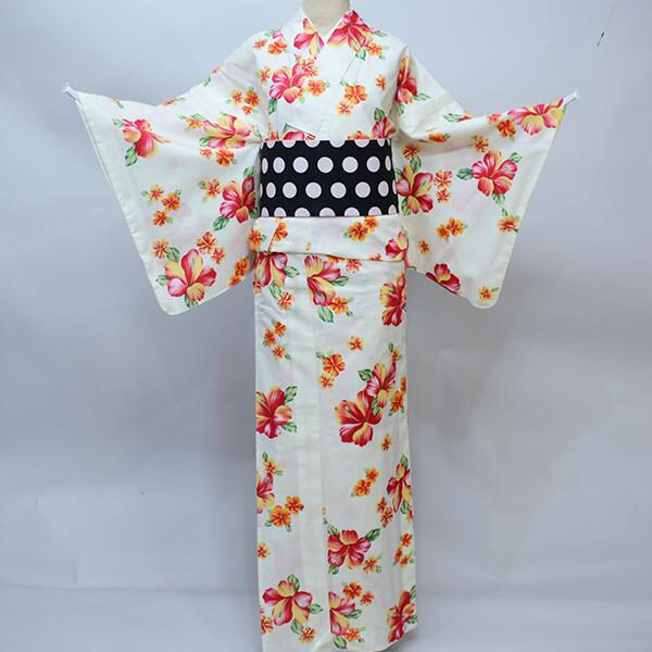 浴衣 単品 女性用 日本製 半身仕立て 綿100％ 黒色 NO42044 imgrc0097914300.jpg