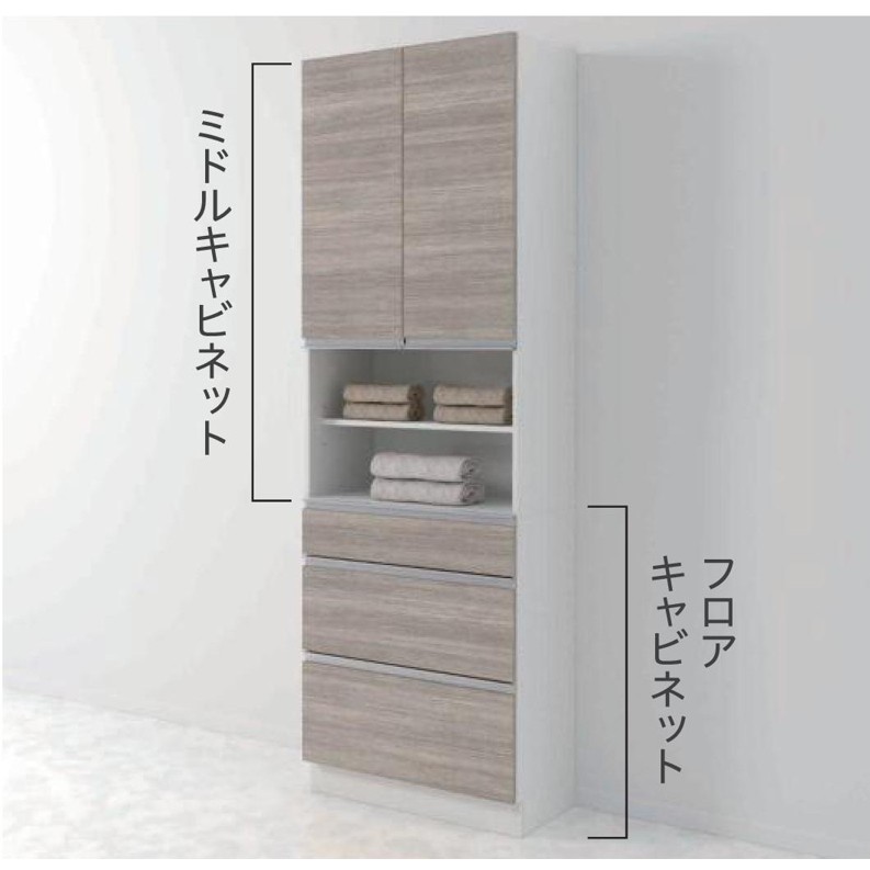 ココッシュ オプション 扉Aカントリー調 洗面収納家具W750H1800 フロアキャビ納める：無償性間隔文字 加えること 単品買いもとめる不可 書き割りで買いもとめるをお願いします。