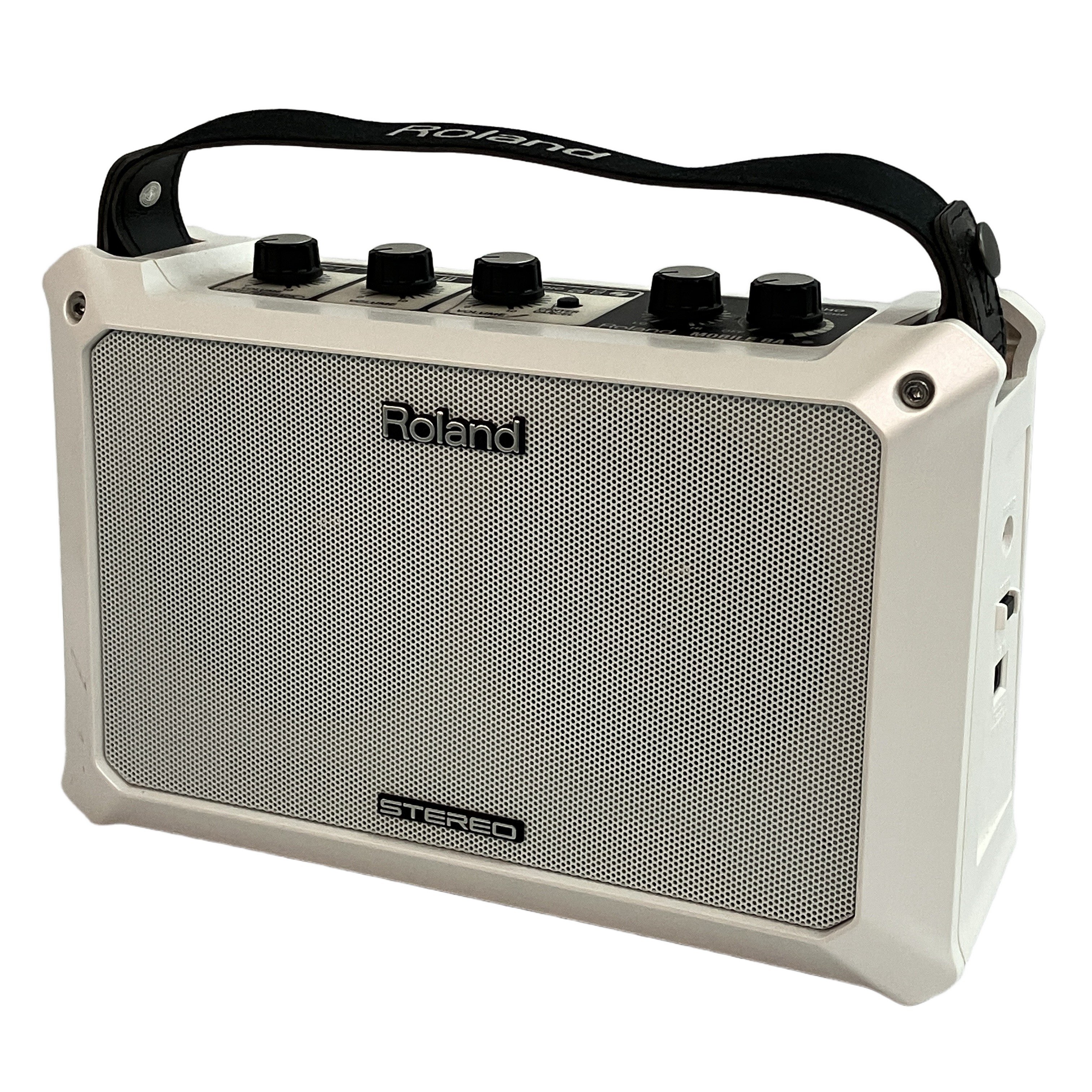 【中古】 Roland ローランド MOBILE BA 携帯型アンプリファイアー ステレオアンプリファイアー 白いこと 音声備品 インストゥルメント 中古  C11314184