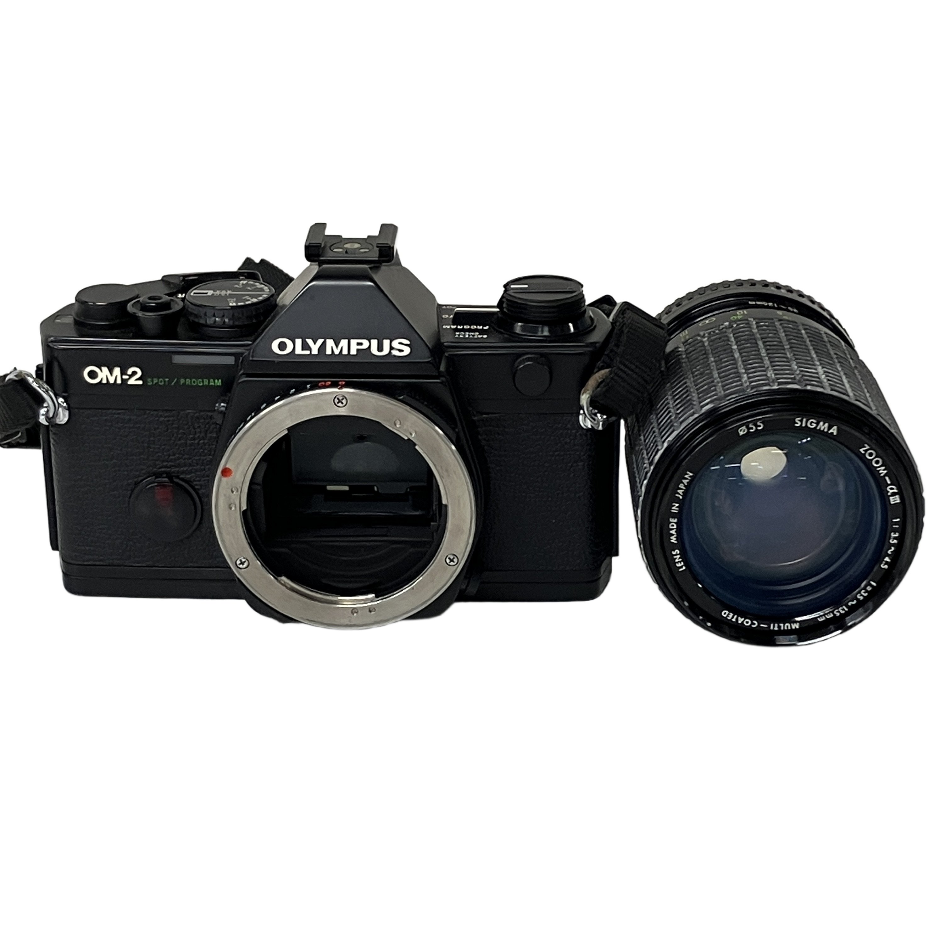 【中古】 OLYMPUS OM-2 SPOT PROGRAM 一眼レフ フィルムカメラ SIGMA 35-135mm レンズセット ジャンク S11495733｜ReRe（安く買えるドットコム）