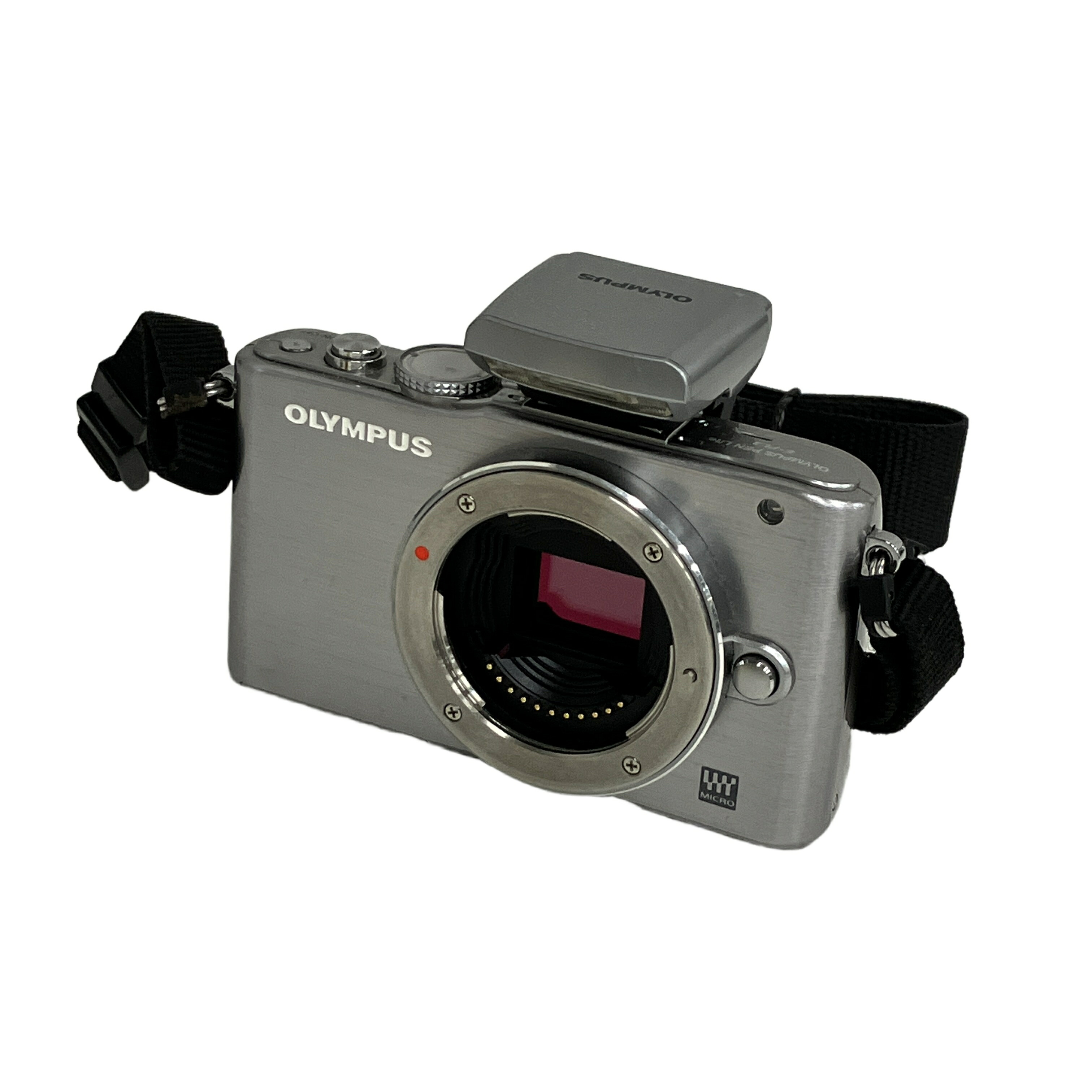 【中古】 OLYMPUS PEN Lite E-PL3 銀鏡受け答え一眼写真機 上半身 /PENPAL PP-1 伝達社会的単位 オリンパス  S11292375
