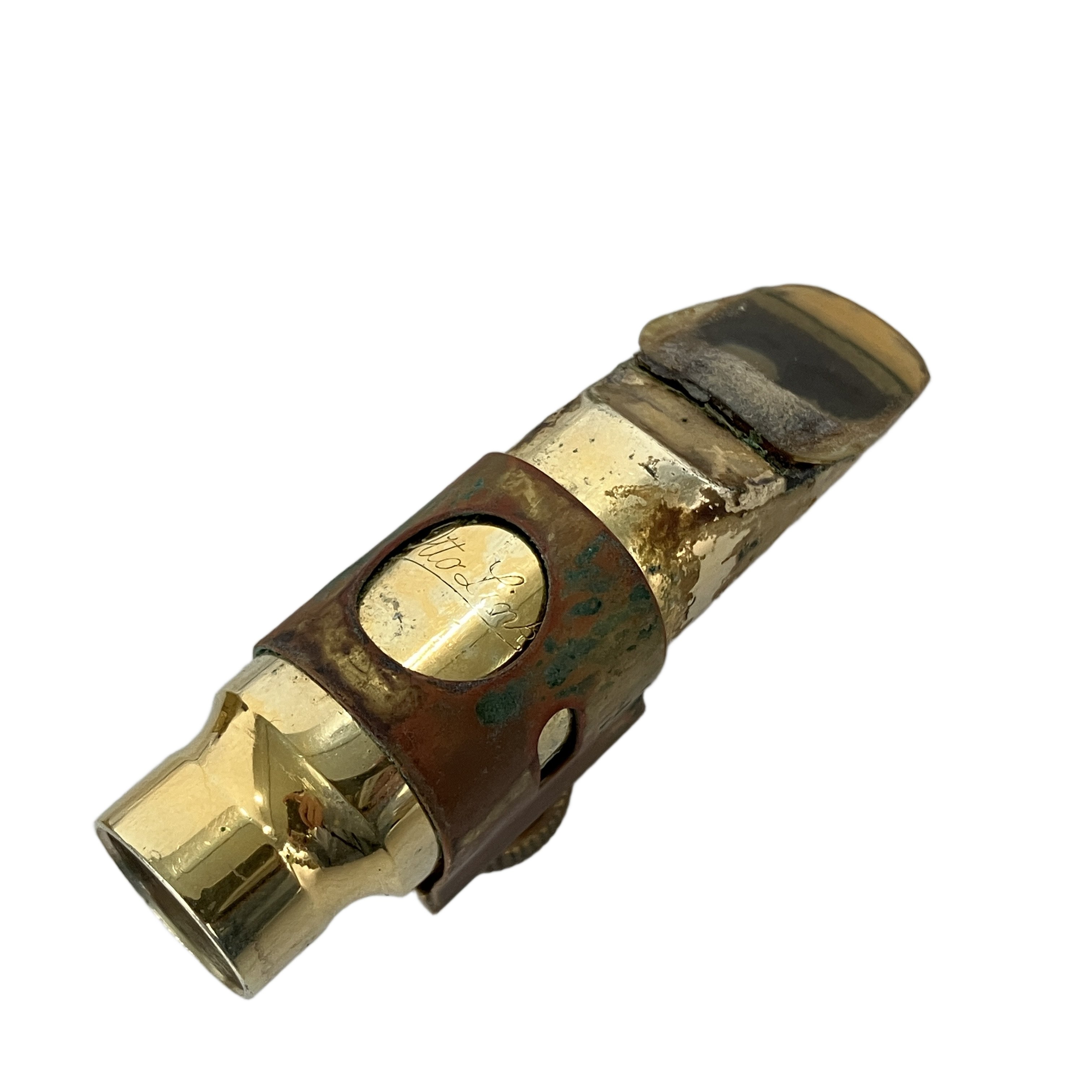 【中古】 Otto Link オットーリンク 6☆ マウスピース リガチャー キャップ付 ソプラノサックス用 ジャンク Y11053098