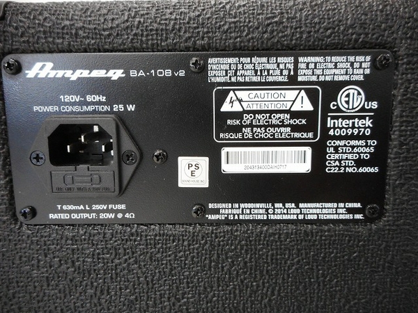 楽天市場 美品 中古 Ampeq アンペグ Ba 108 V2 ベースアンプ 25w コンボ アンプ ブラック 取扱説明書 音響機材 W Rere 安く買えるドットコム