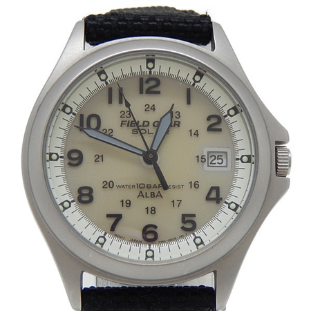 楽天市場 中古 Seiko セイコー Alba アルバ Field Gear V145 0b30 腕時計 デイト ソーラー Y3956915 Rere 安く買えるドットコム