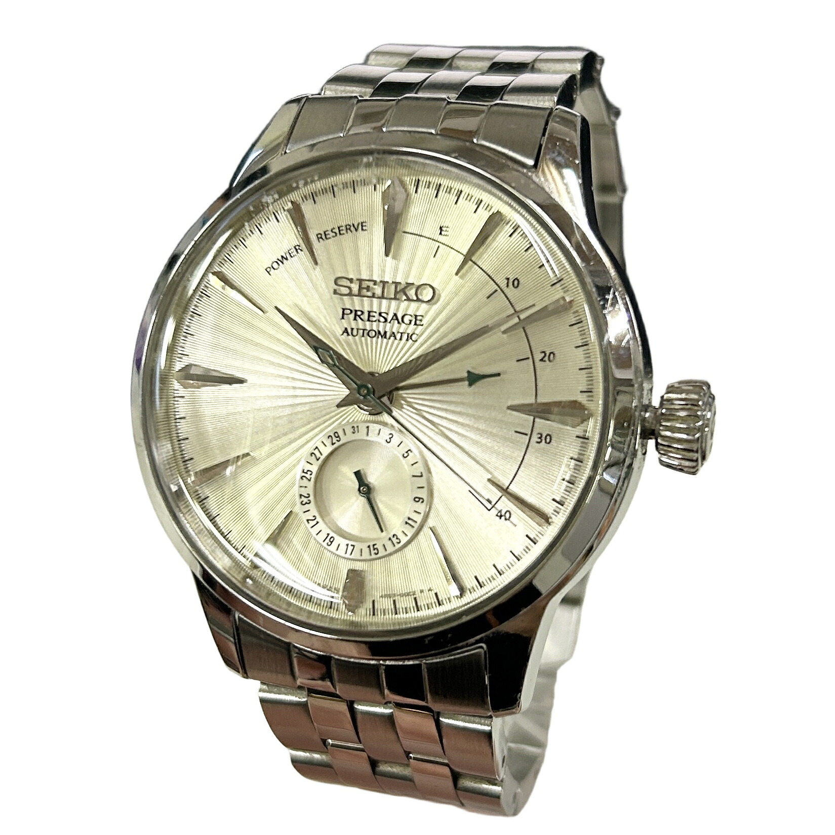 【中古】 セイコー SEIKO プレサージュ PRESAGE 4R57-00E0 自動小銃一巻き メンズ ウォッチ アナログ 動く品 日本製  T11235455