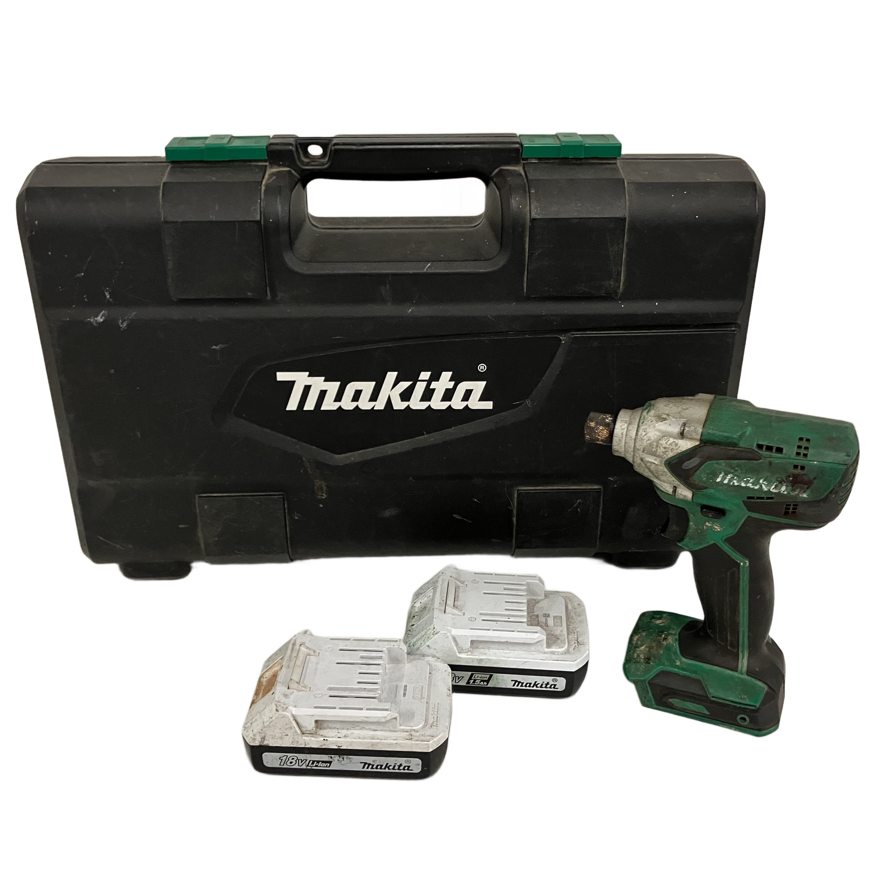 【中古】 makita M698D インパクトドライバー BL1815G 充電式 バッテリー2個付 電動工具 中古 B11089116