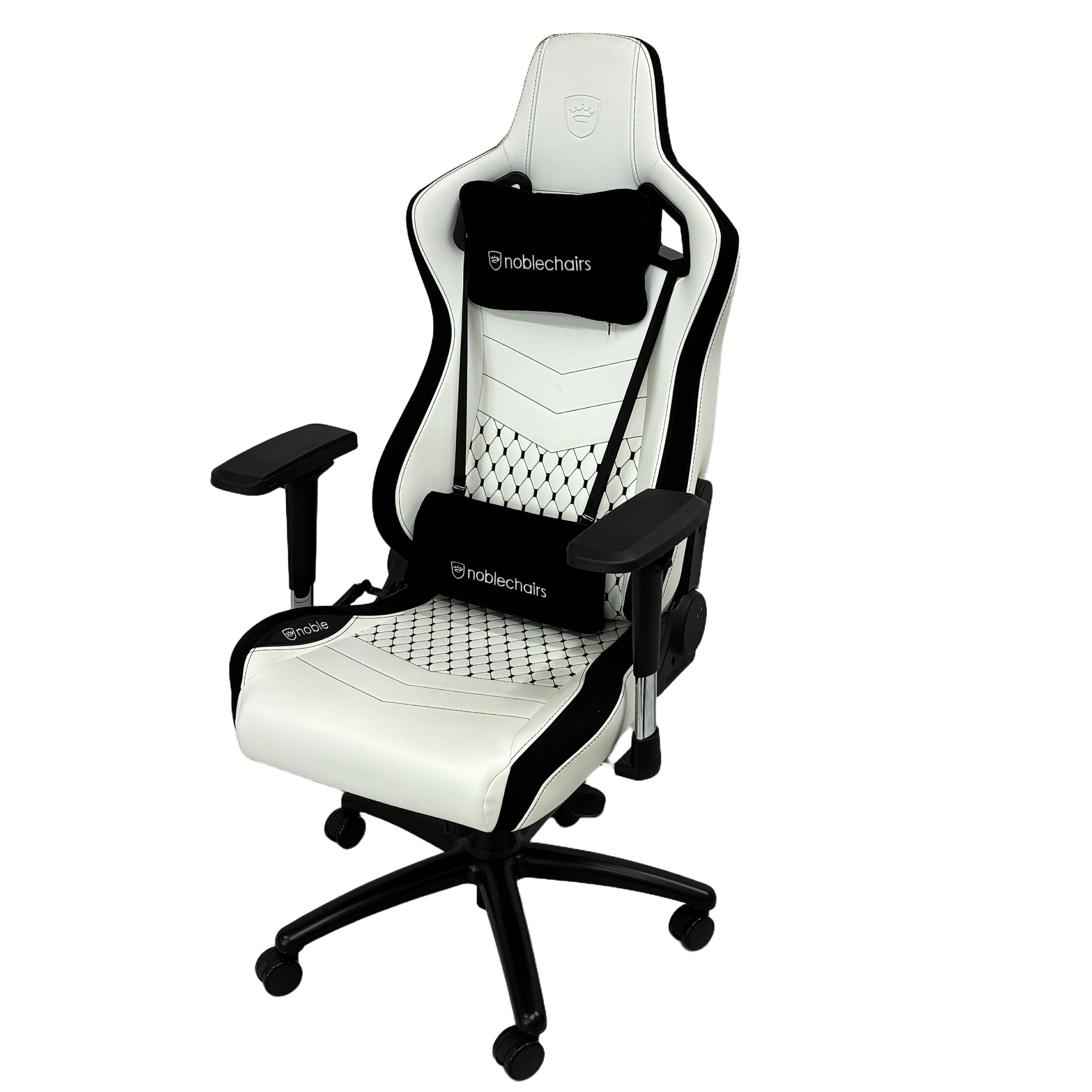 【中古】 noblechairs EPIC NBL-PU-WHT-002 ゲーミングチェア ノーブルチェアーズ エピックプレミアムホワイト 思わしい【大型】 W11181973