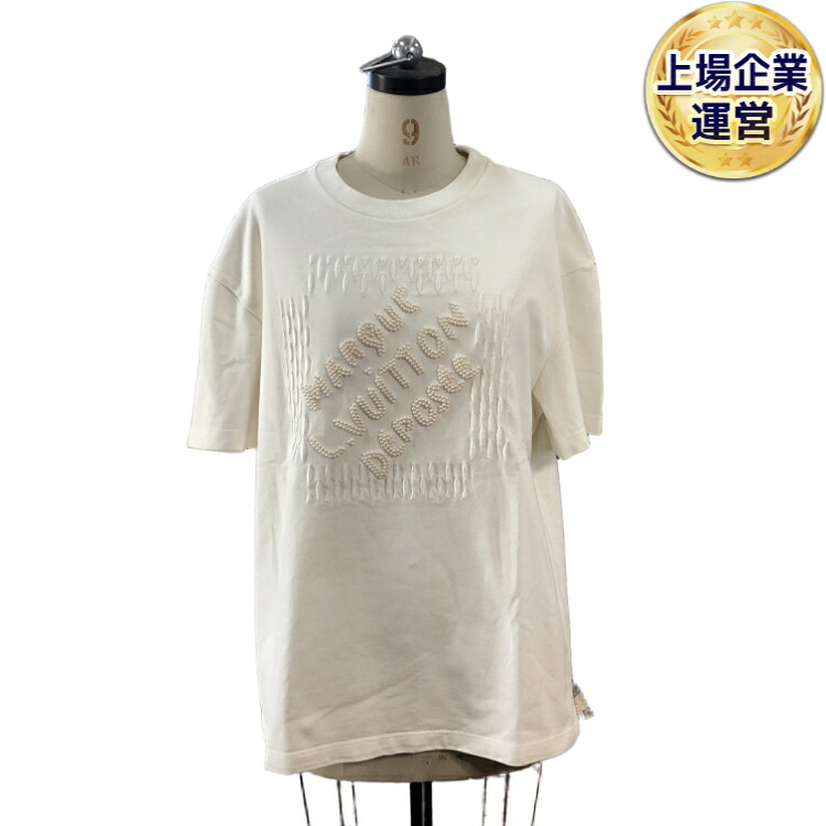 【中古】 ルイヴィトン LOUIS VUITTON エンブロイダードシグネチャー コットン Tシャツ HQY71WNPL メンズ Lサイズ T10972999