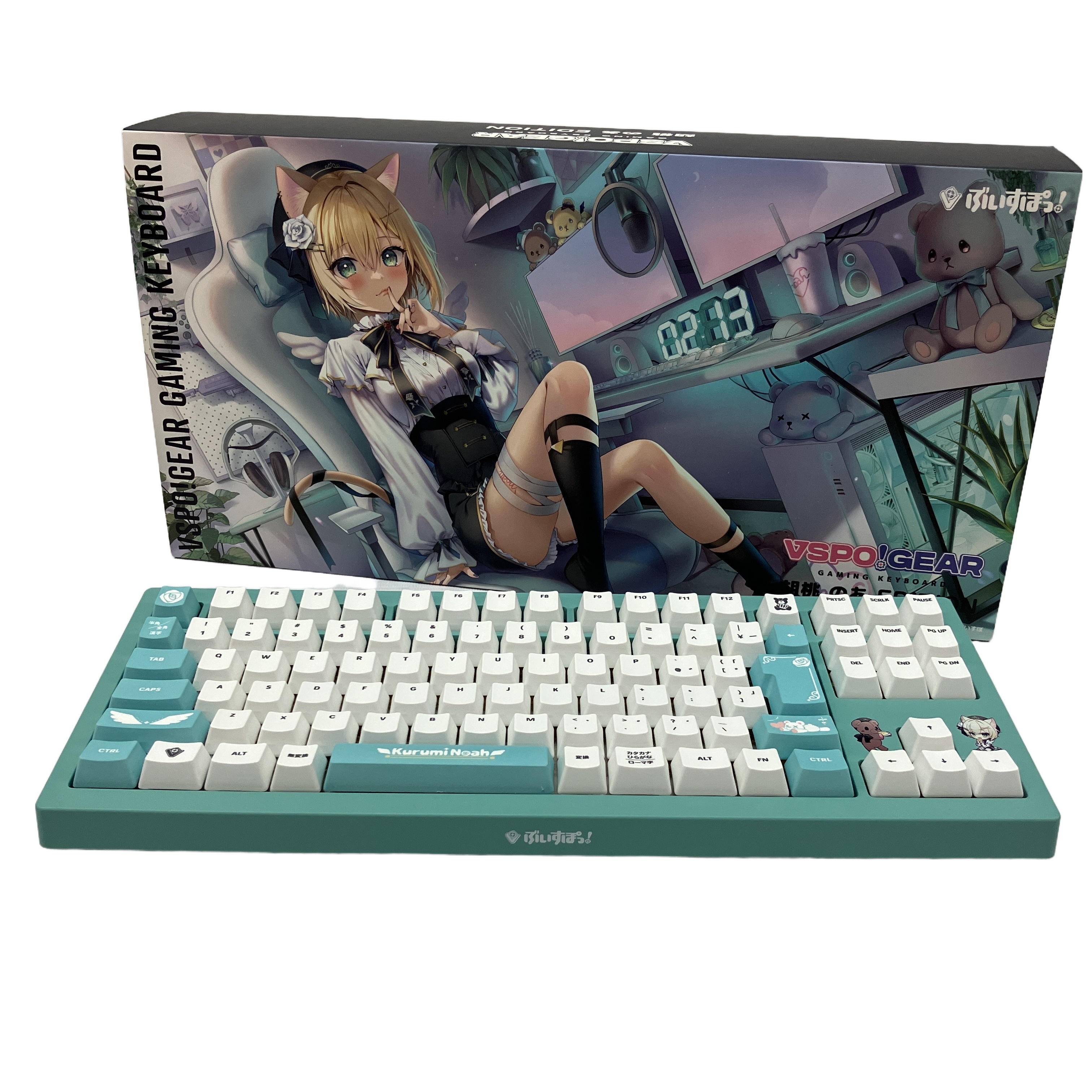 【中古】 ぶいすぽっ! VSPO! GEAR クルミのあ ～版 ゲーミングキーボード パソコン境界線の外側備品 ゲーミングデバイス 中古  C11303156