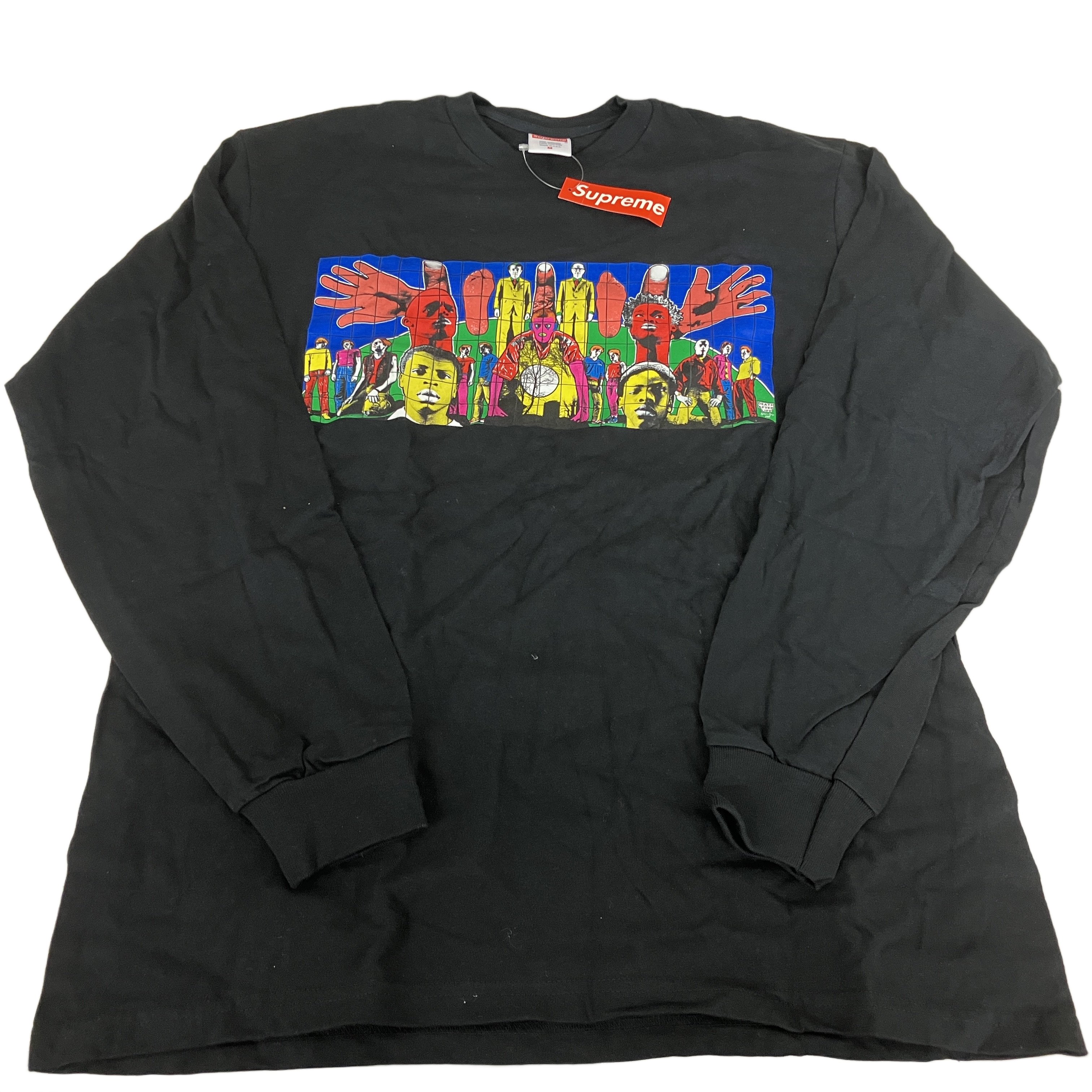 【中古】 Supreme Gilbert & George D.A.L.DEATH AFTER LIFE シュプリーム プリント ロングTシャツ ブラック タグ付 ブラック サイズM 中古 T11065516 13,937円