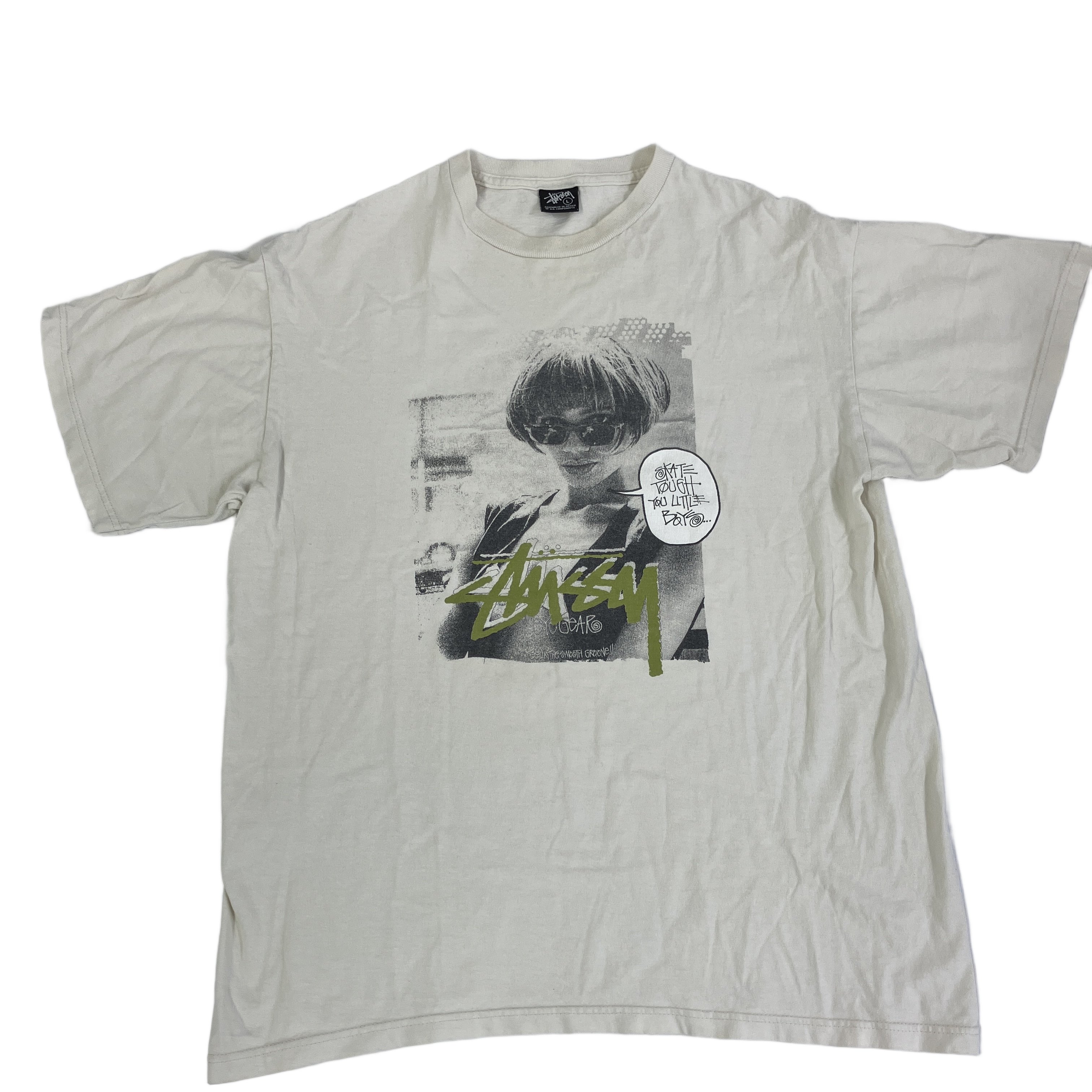 【中古】 Stussy Naomi Campbell Tee Tシャツ Lサイズ ホワイト ナオミキャンベル オールド ステューシー 00S T11065605