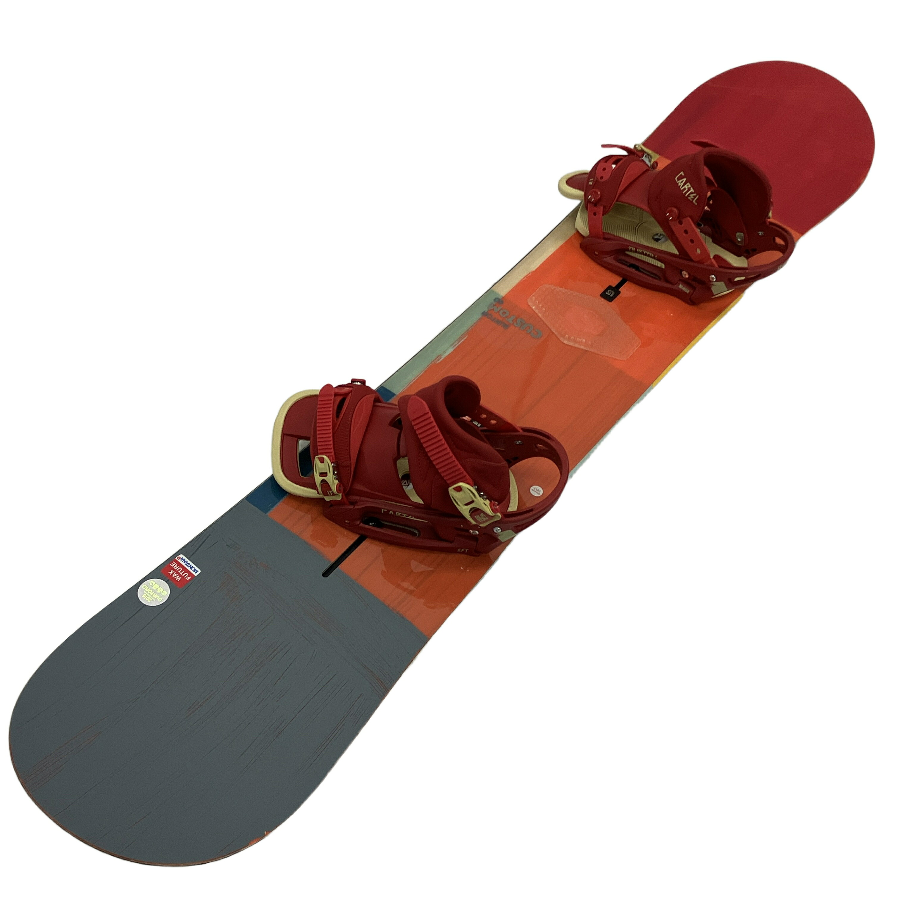 【中古】 Burton custom 60 スノーボード バートン ビンディング付き添い人 Victoria 2015 WAX FUTURE MONTANA 中古  C11307064