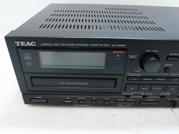 【楽天市場】【中古】TEAC ティアック AD-RW900-B カセットデッキ CDレコーダー ブラック S2480127：ReRe（安く