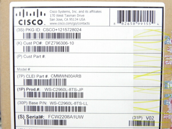 楽天市場 未使用 中古 Cisco Catalyst Ws C2960l 8ts Jp 8 ポート モデル K Rere 安く買えるドットコム