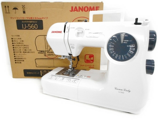 【楽天市場】【中古】 JANOME ジャノメ クラウンレディ IJ-560 コンパクト 電子ミシン W2773880：ReRe（安く買えるドットコム）