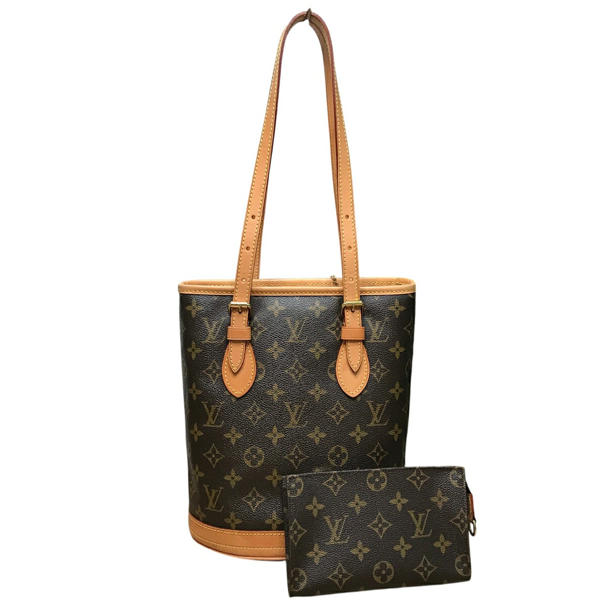 【中古】 ルイ・ヴィトン Louis Vuitton M42238 バケットPM モノグラム ポーチ レディース ハンドバッグ 中古 程度良好 T10963884