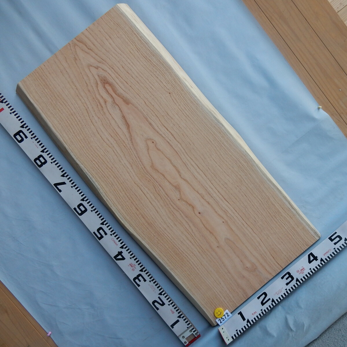 栴檀 せんだん 一枚板 2572 長さ100cm 幅40cm～44cm 厚み4.1cm 天板 テーブル カウンター 木材 銘木 天然木 無垢 素材 板 棚【送料無料♪】≪通常商品≫