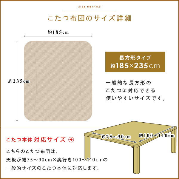 こたつ布団 こたつ掛け布団 長方形 185×235cm フランネル ニット柄 とろける 洗える こたつふとん こたつぶとん 炬燵布団 掛布団 あったか  無地 シンプル 北欧 かわいい モダン ナチュラル 暖房器具 こたつ用品 新生活 適応台 75×105cm インテリア・寝具・収納 ...
