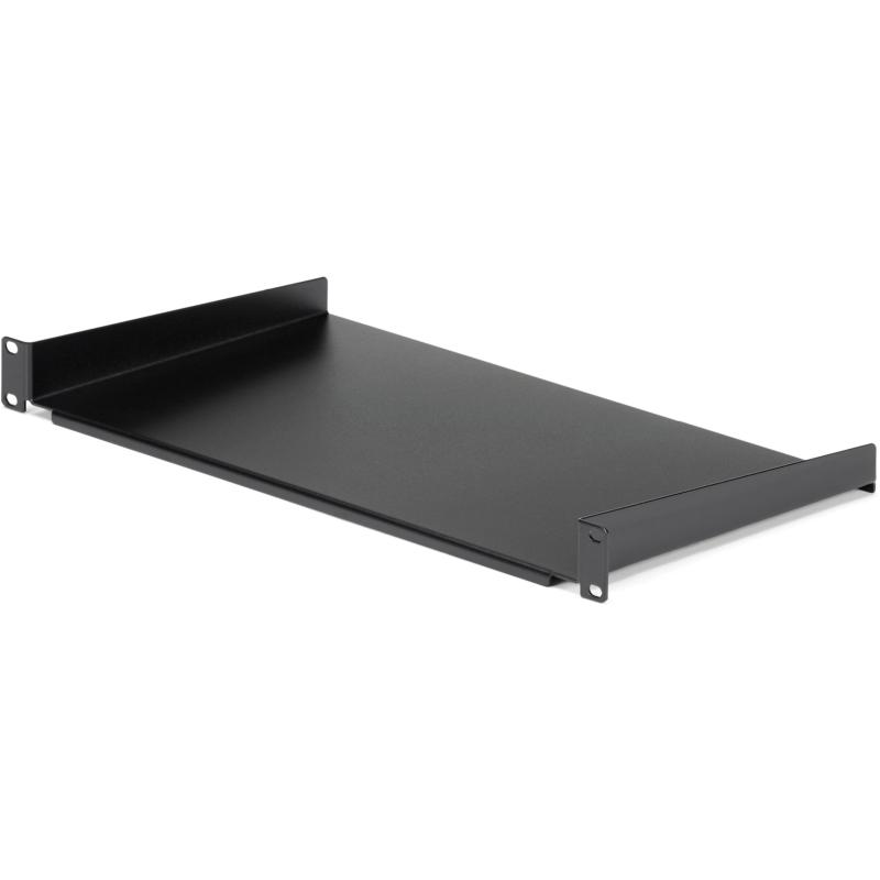 StarTech.com 1U 固定式サーバーラック棚板/AV & ネットワーク 19インチ装置ラック用カンチレバートレイ/高耐久性スチール/耐荷重20kg/奥行25cm ブラック CABSHELF1U10