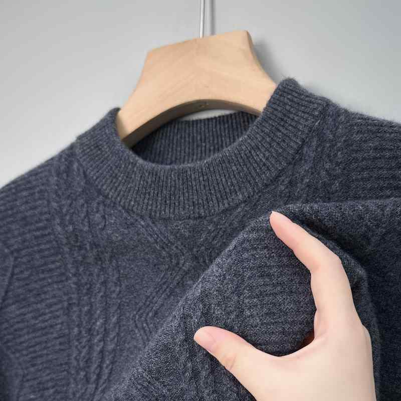 メンズ 編み物プルオーバー 秋冬 羊毛 100% 保温 朦々たる 御前上等感 今めかしい 普段使い走り 心地よい 情の籠もった パステル色の トップス