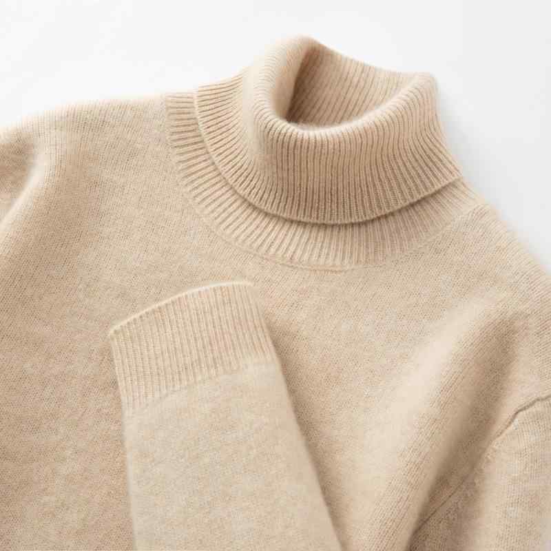 ニットセーター メンズ ハイネック 厚手 ウール カシミヤ ゆったり カジュアル ビッグサイズ 秋冬 保温 暖か 普段使い インナー ベースレイヤー