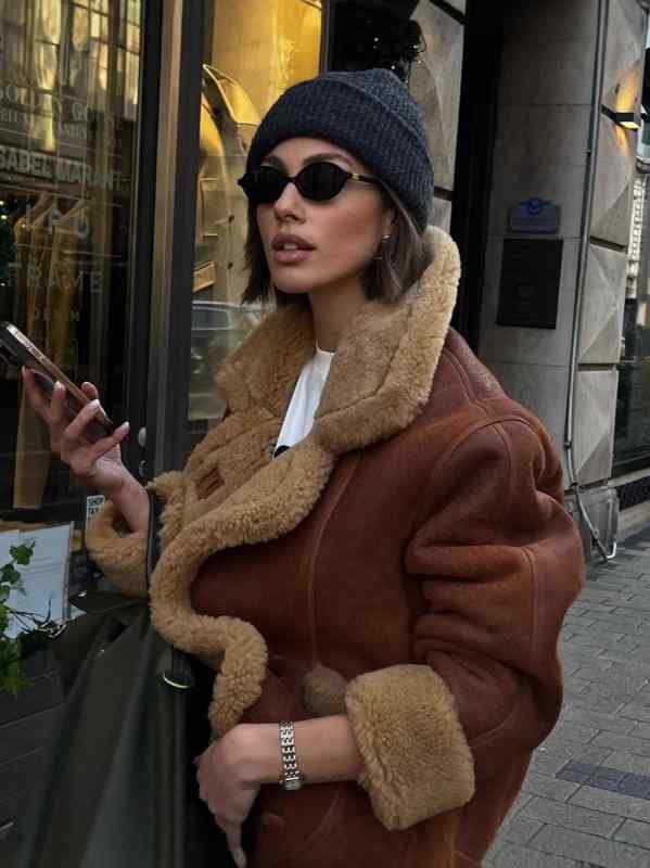 コート フード付き ラムウール 保温 秋冬 アウター 羊毛 暖か フェイクファー ロング丈 スタイリッシュ