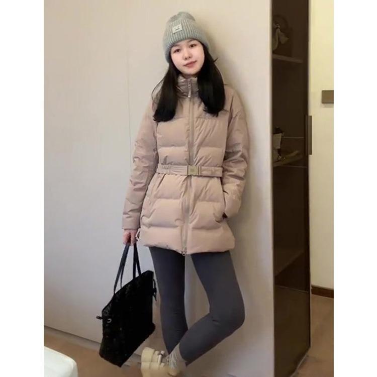 ジャケット レディース 秋冬 中長丈 厚手 コットン 暖か かわいい シルエット 小柄対応 軽量 伸縮性 吸湿速乾 ブラック ピンク系 アイボリー