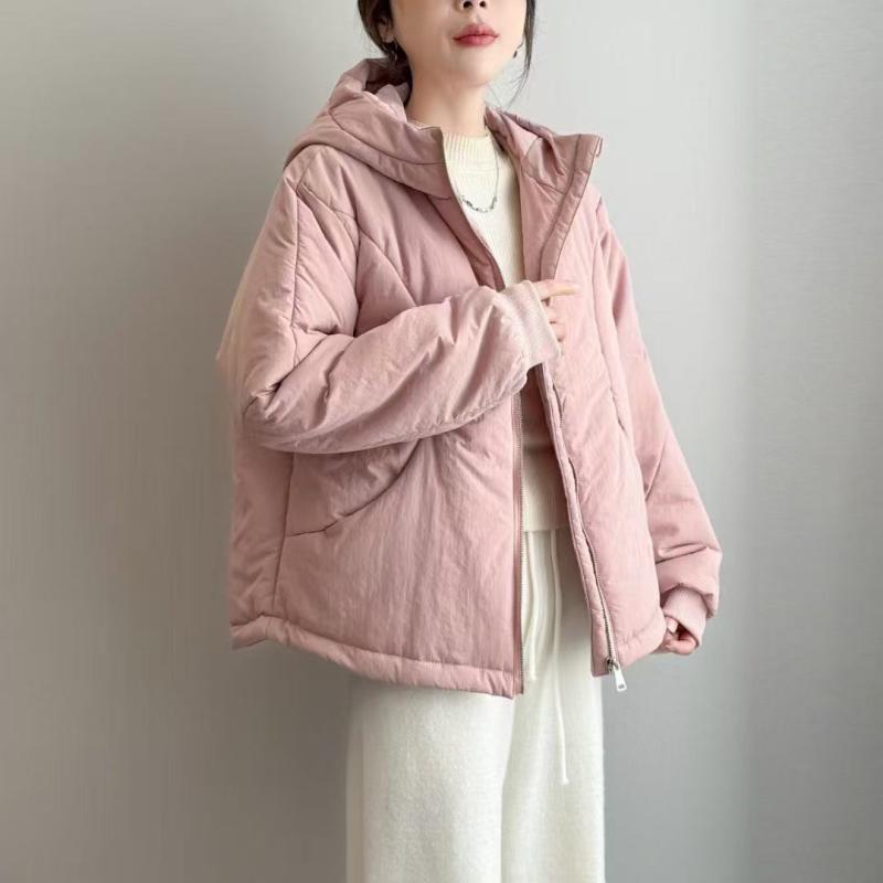 秋冬 レディース フード付き コットン コート 綿入り 厚手 暖か カジュアル 学院風 アウター トップス 保温性 ゆったり シルエット