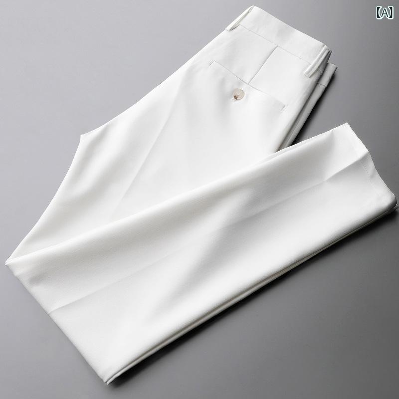 メンズ スラックス ツータック チェック柄 スリムフィット ストレッチ 大きいサイズ 夏用 春秋兼用 紳士服 ビジネス おしゃれ