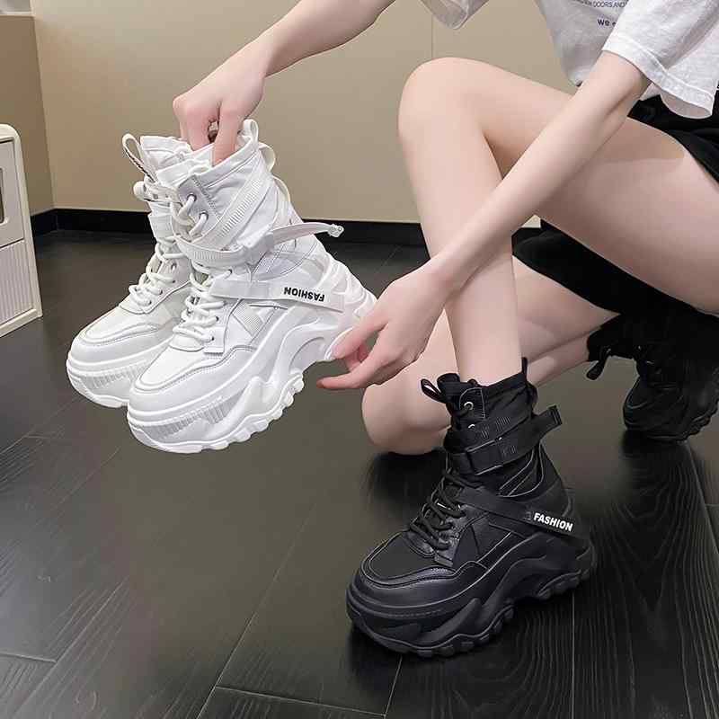 厚底スニーカー レディース ダッドシューズ 春秋 カジュアル シンプル 増高 日常使い スタイリッシュ 軽快 履き心地良い 伸縮素材